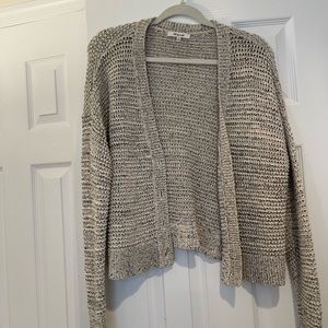 Madewell beige/cream chunky summer knit cardigan
